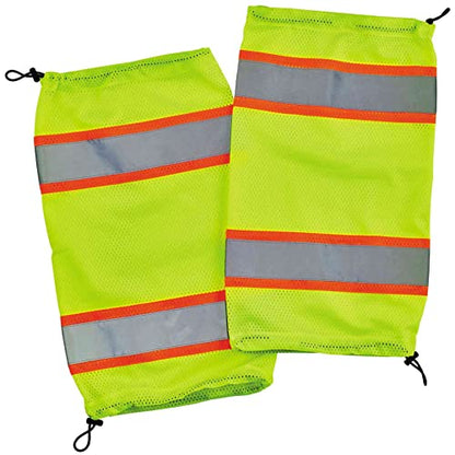 Ergodyne Unisex Glowear 8009 Hi-vis Two-tone Mesh Leg Gaiters - Class E - color: Lime