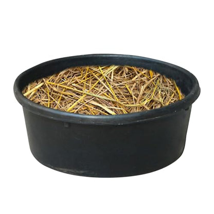 Feed Pan - 4L Rubber Horse Feeder Bowl, Heavy Duty Flexible Container, Durable Livestock Feeding Basin | Outdoor Water Trough for Farm Ranch Cat Dog Chicken Goat Small Animal Stable barnyards Use