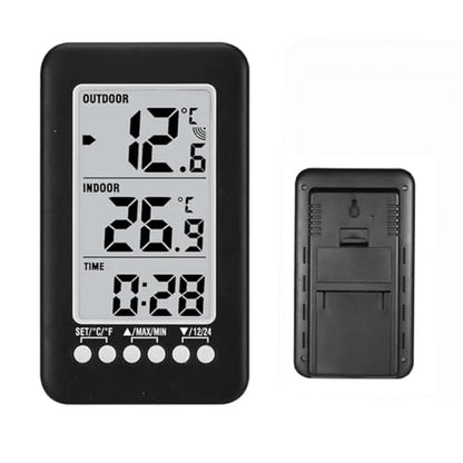 Wireless Thermometer,Indoor & Outdoor Weather Station Digital Temperature Monitor Thermometer with Remote Control,Household Refrigerators,Ice Storage,Maximum and Minimum