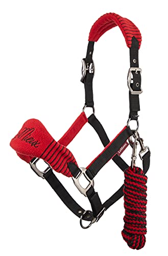 LeMieux Vogue Fleece Headcollar - Halter & Leadrope - Extra Padding, Adjustable at Curb and Poll Strap - color: Hunter Green, size: x-full