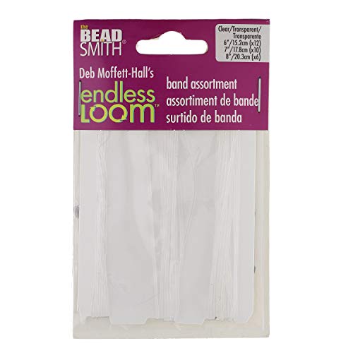 The Beadsmith Deb Moffett-Hall’s Endless Loom Bands, Clear Color, 28 Piece Assortment Pack, Use with The Endless Loom