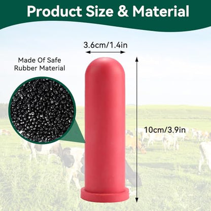 Calf Milk Drink Nipple, 5PCS Calf Feeder Pacifier Cow Nipple Calves Teats Calf Feeder Pacifier Teats Soft Rubber Feeding Teats 10cm Length Rubber Milk Drink Nipples