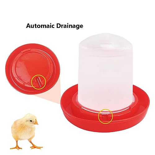 Chick Feeder Waterer Kit, Drinkers Plastic Hanging Poultry Feeding Equipment Set Free Range Twist Lock Base Combo Outdoor Water Dispenser Container For Baby Chicken Quail Hen Duck Farm Coop Supplies