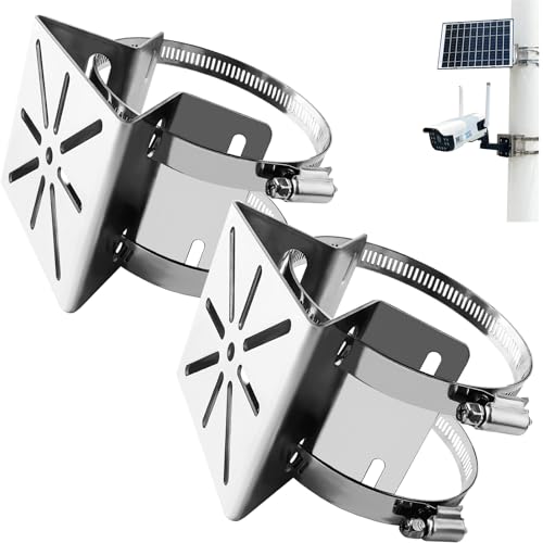 Stainless Steel Surveillance Camera Mounting Bracket, Pole Bracket, Camera Housing Bracket, No Drilling Required, Adjustable, Easy Installation, Surveillance Camera, Cylindrical Bracket (201-2) - color: 201-2