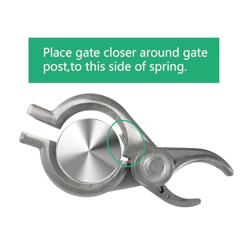 1-7/8”x1-3/8“ Durable Chain Link Spring Loaded Gate Closer. Fence Lock gate Closer Outdoor (1-7/8”x1-3/8“) - Please Carefully Review The Installation. - size: 1-7/8”x1-3/8“