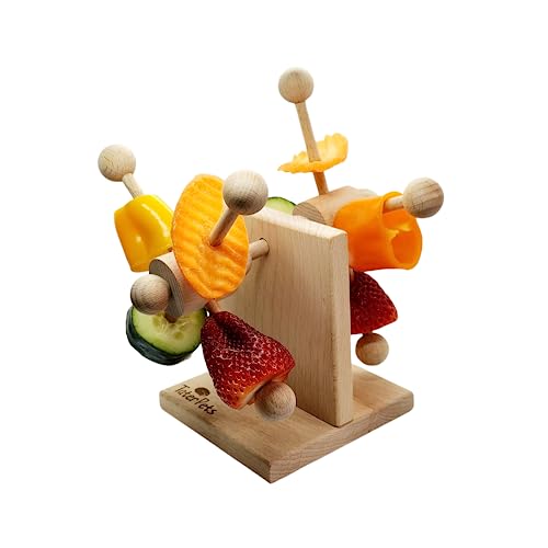 Enrichment Toy Turning Hanging for Guinea Pigs, Rabbits, Birds, Rats and Other Small Pets! Load with Veggies and Fruit (Two-Turntable Toy) - style: Two-Turntable Toy