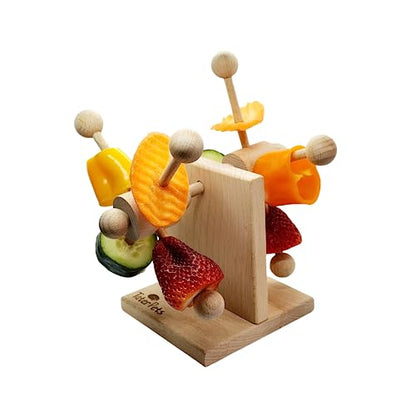 Enrichment Toy Turning Hanging for Guinea Pigs, Rabbits, Birds, Rats and Other Small Pets! Load with Veggies and Fruit (Two-Turntable Toy) - style: Two-Turntable Toy