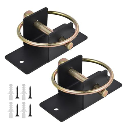 Bucket Hooks,Grain Feed Hanger with Pin - Quick Release Bucket Hooks,for Stall Stable Barn Fence Kennel Tractor Horse Livestock