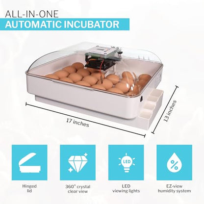 IncuView 3 Pro All-in-One Automatic Egg Incubator with Universal Egg Turner - style: IncuView 3 Pro Only