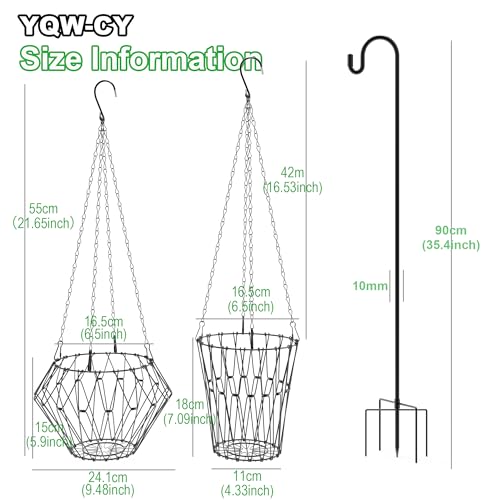 Hanging Chicken Feeder with Shepherd's Hook, Foldable Chicken Vegetable Fruits Feeder, Poultry Feeding Holder Basket with Hanging Chain for Chicken Coop Accessory - style: 1 Pack with Shepherds Hook