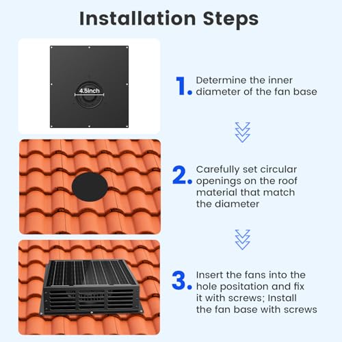 25W Solar Fan for Chicken Coop, 430CFM Solar Exhaust Fan with IP67 Waterproof Solar Panel-No Wiring Required, Easy Install Greenhouse Fan for Shed, Attic,Barn, Dog House - size: 25W Solar Fan