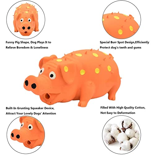 ASHATA Rubber Pig Squeaky Dog Toy Interactive Chew Toy for Dogs,Protect Teeth and Relieve Boredom for Small Medium Large Dogs (ASHATAbwazkre9vu-10344692)