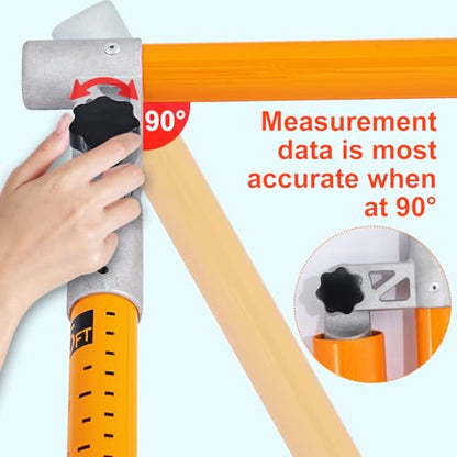 15FT Height Measuring Stick for Trucks, Retractable Bar for Measuring Cars, Truck Height Measuring Stick with Adjustable Pole