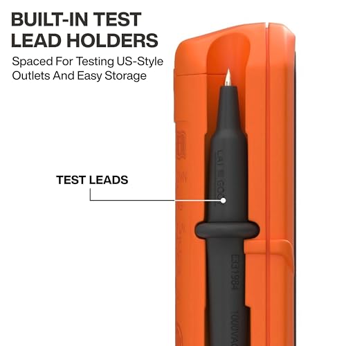 Klein Tools ET40 Digital AC/DC Voltage Tester, 12-240V AC, 1.5-24V DC, LED Illumination, DC Polarity, Auto Off, CAT III 250V-Class 2- Double Insulation, IP41 Dust and Water Resistant - style: 12/240 V