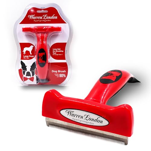 Warren London Deshedding Brush for Large Long Hair Dogs, 4 Inch - size: Long Hair | Large