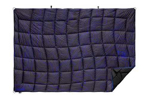 Versatile Packable Outdoor Camping Blanket, Puffy Blanket, Primaloft® Insulation, Warm, Durable, Lightweight, Waterproof, Oversize, Beach, Stadium, and More! 55"x80" (Logan Peak) - color: Logan Peak