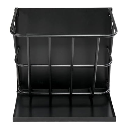 Heavy Duty 2-in-1 Hay and Grain Feeder for Livestock – Detachable Tray Design, Wall Mountable Steel Hay Rack for Goats, Sheep, Horses
