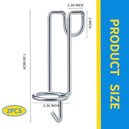 2 Pack Horse Water Bucket Hooks, Heavy Duty Metal Horse Bucket Hooks, Portable Rust Resistant Horse Stall Bucket Holder Over Fence No Drill Stable Hanging Design