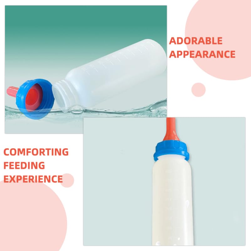 HANABASS Piglet Feeding Bottle Set 4 Pack Animal Bottle Feeder for Lambs Calves Goats Sheep and Newborn Livestock Nursing Kit for Artificial Feeding