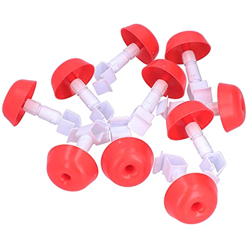 Yosoo Chick Water Drinker 10Pcs Poultry Drinking Cups 360-Degree Watering System with Adjustable for Chicks Square Tube