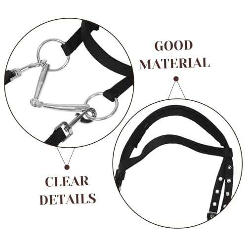 Adjustable Rope Halter Comfortable Nylon Material Matching Rope for Equestrian Training Travel and Everyday Use