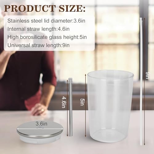 Glass Milk Container for Jura, 16.9oz Clear Glass Milk Container Compatible with Jura Coffee Machine Models: Z8,Z6,J6,S8, S80, E8,GIGA X8cG2/X8G2/X3cG2/X3G2/5,X8,X10,WE8,W3,X7,ENA 8,Micro 90,E6,D6 - style: Container
