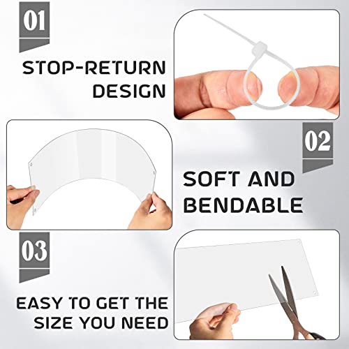 Sweetude 8 Pcs Pet Cage Liner 14'' x 4.5'' Cage Urine Guard Side Lining Clear Sheet Rabbit Guinea Pig Side Lining with Holes Zip Ties for Hedgehog Hamster Chinchilla Rabbit and Other Small Animals