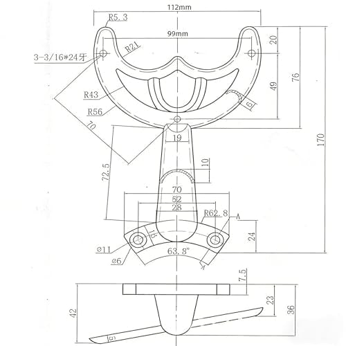 PH PandaHall Ceiling Fan Blade Arms, Metal Ceiling Fan Blade Brackets Alloy Replacement Parts Mounting Bracket Kit Fans Holder for Repairing Easy Installation, Antique Bronze - color: Antique Bronze