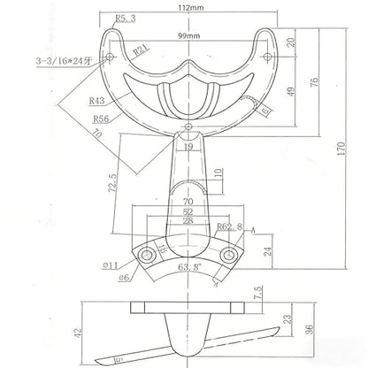 PH PandaHall Ceiling Fan Blade Arms, Metal Ceiling Fan Blade Brackets Alloy Replacement Parts Mounting Bracket Kit Fans Holder for Repairing Easy Installation, Antique Bronze - color: Antique Bronze