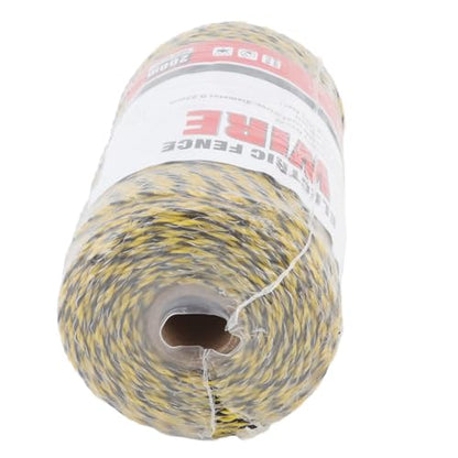Electric Fence Wire, 6 Strand Stainless Steel 200M Poly Wire Electric Fencing Wire, Durable Polywire Electric Fence for Livestock(MLD-040C) - color: 040C