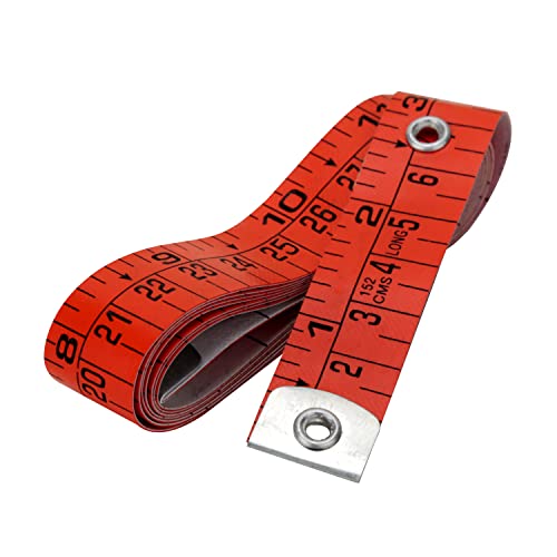 Raajsee Fabric Tape Measure Body Measuring Tape, Soft Fabric Measuring Tape for Sewing Cloth & Weight Loss Medical Body Measurement Nursing Craft 60 inch/150 cm - color: Red