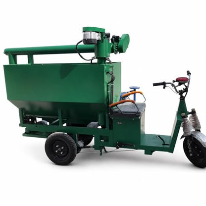 Electric Feed Distributor Cart, Self- Livestock Feeder, Feed Mixing Hoist, with Lifting Conveyor or Spiral Feeder, with Spiral Feeder - style: With spiral feeder