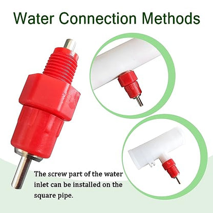 Chicken Waterer Nipples Automatic Poultry Watering Nipples Chicken Drinkers (dht, 10pcs)