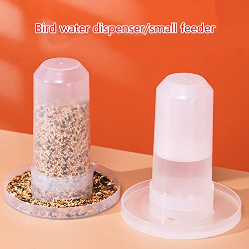 Chicken Poultry Transparent Design Feed Bucket Outdoor Practical Bird Feeder Drinker and Water Dispenser Chicken Feeders for Outdoors Automatic - color: B
