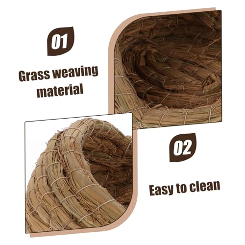 2pcs Woven Chicken Nesting Box Pad for Breeding Straw Woven Chicken Laying Coop
