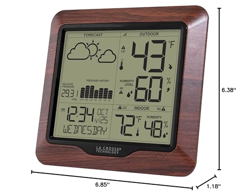 La Crosse Technology 308-1417BL Backlight Wireless Forecast Station with Pressure