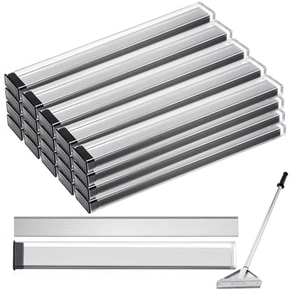 Hicarer 200 Pcs 8" Floor Scrapers Blade Replacements, Angled Demolition Scraper Blades Replacement Carbon Steel for Efficient Flooring Removal Razors Compatible with Razor Blade Scraper - size: 8 Inch