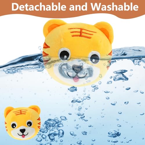 Active Moving Pet Plush Toy, Interactive Dog Toys Pet Bouncing Balls, USB Rechargeable Interactive Washable Cartoon Pig Plush Sound Electronic Dog Toy, Small Cute Squeaky Pig Dog Toy (Tiger) - color: Tiger