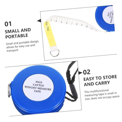 Animal Measuring Tape 2.5M for Cattle Pig Goat Weight and Girth Measurement Flexible Livestock Body Tape for Farm Use Style
