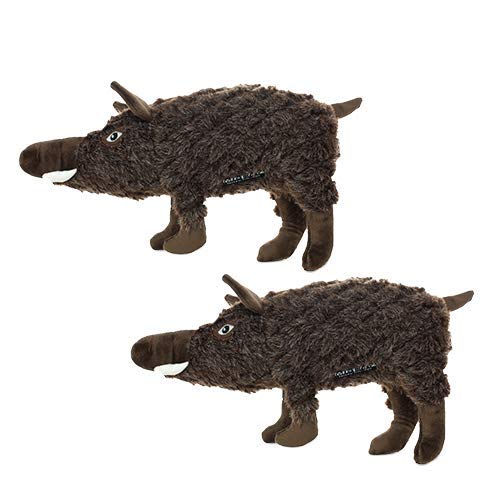 MIGHTY® 2 Pack Massive Javeline Ultra Plush Dog Toys | Multiple Layers & Reinforced Seams , Washable and Floats , Mighty® Construction - color: 2PK Brown Javelina