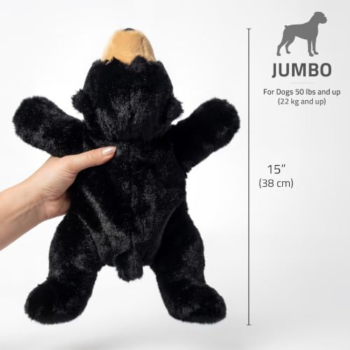Playology Dog Toys | Plush Bear Stuffed Animal | Blueberry Scented Jumbo Squeaky Dog Toy | Plush Chew Toy for Large Dogs - size: Large, style: Bear