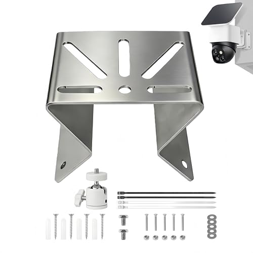 Security Camera Mount 90° Corner Bracket with 1/4" Ball Head Adapter, Compatible with Eufy SoloCam S340/E30/E42, 4G LTE S330, PTZ/WYZE Cam, 270° View for Extreme Indoor/Outdoor Use