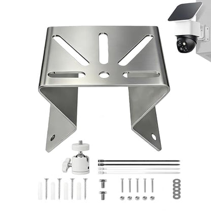 Security Camera Mount 90° Corner Bracket with 1/4" Ball Head Adapter, Compatible with Eufy SoloCam S340/E30/E42, 4G LTE S330, PTZ/WYZE Cam, 270° View for Extreme Indoor/Outdoor Use