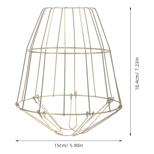 NUOBESTY Vintage Industrial Lamp Bulb Guard Wire Cage Protective Shade for E27 Bulbs Ceiling Light Pendant Lamp Cover 7.24X5.90X5.90In