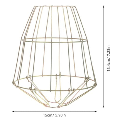 NUOBESTY Vintage Industrial Lamp Bulb Guard Wire Cage Protective Shade for E27 Bulbs Ceiling Light Pendant Lamp Cover 7.24X5.90X5.90In