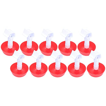 Yosoo Chick Water Drinker 10Pcs Poultry Drinking Cups 360-Degree Watering System with Adjustable for Chicks Square Tube