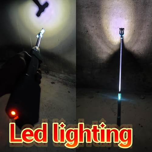 Cattle Prod Waterproof Cattle Prod with LED Light, Rechargeable Electric Livestock Prod