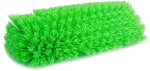 SPARTA Multi-Level Tile Scrub Brush 12" Wide Brush Head, Heavy-Duty Tile Cleaning Brush with End Bristles for Commercial Tiles, Tubs and Floor, Plastic, 12 Inches, Lime - color: Lime
