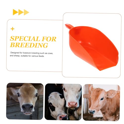 Sosoport Livestock Feed Shovel Heavy-Duty Feeding Scoop for Poultry Livestock Durable Farm Food Scoop Convenient and Portable Feeding Tool for Farm and Garden Use