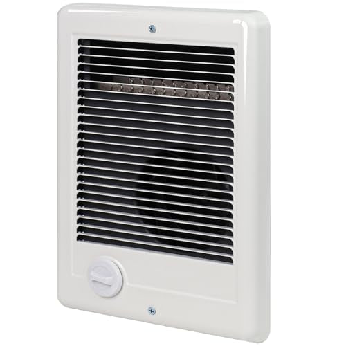 Electric Wall Heater Complete Unit with Thermostat,Replace Model CSC151TW,Part 67509,5120 BTU,1500 Watt,120V In Wall Heater Electric Hard-Wired Heater,Recess Efficient Centrifugal fan Fit Small Rooms